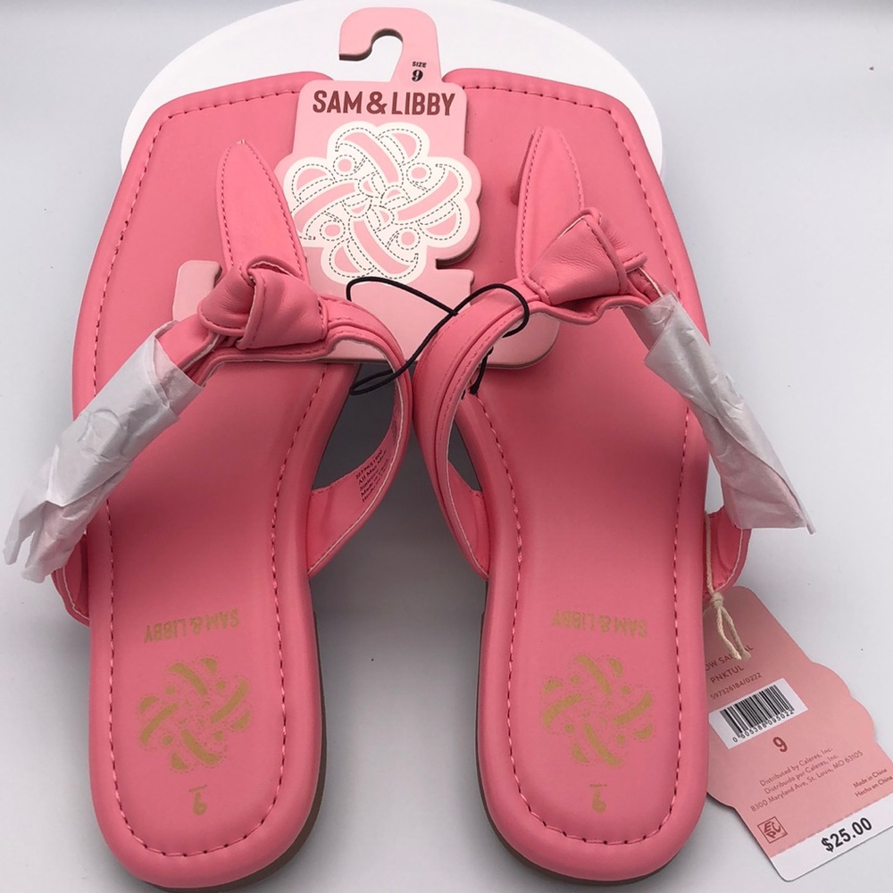 Brand New w/Tags-Sam & Libby Sandal’s Peachy Pink Color Various Sizes